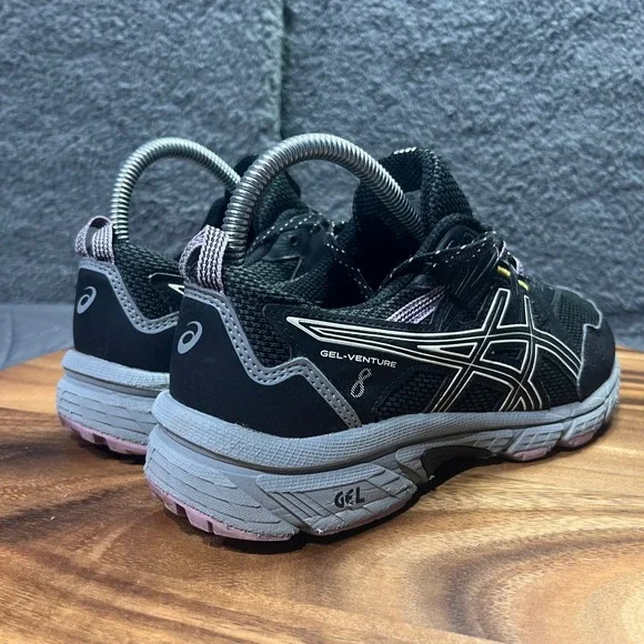 ASICS GEL-Venture 8 Women's Trail Running Shoes Sneakers Black Pink Size 7.5 - Picture 2 of 13